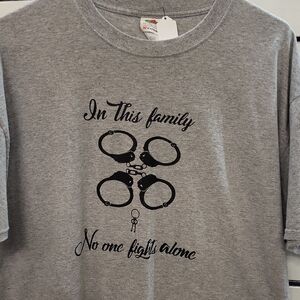 Fruit of the Loom Heather Gray T-Shirt, Graphics